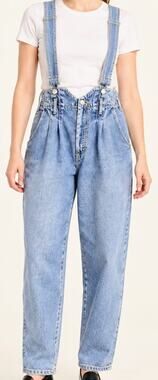 Hot & The Gang Vintage High-Waist Suspender Jeans sz. SM 28wx28L